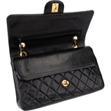 Chanel Quilted Lambskin 24K Gold Medium Double Flap Crossbody Bag