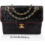Chanel Bicolor Quilted Leather 24K Gold Single Flap Crossbody Bag