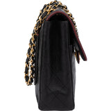 Chanel Bicolor Quilted Leather 24K Gold Single Flap Crossbody Bag