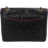 Chanel Bicolor Quilted Leather 24K Gold Single Flap Crossbody Bag