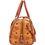 MCM Visetos Monogram Boston Handbag