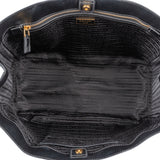 Prada Black Saffiano Leather Galleria Handbag