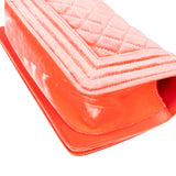 Chanel Quilted Velvet Boy Single Flap Crossbody Bag