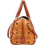 MCM Visetos Monogram Boston Handbag