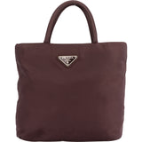 Prada Bordeaux Nylon Triangle Mini Handbag