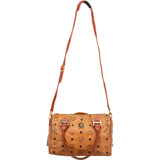 MCM Visetos Monogram Boston Handbag