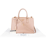 Prada Rose Saffiano Leather Galleria Handbag