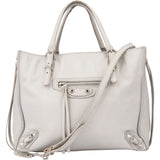 Balenciaga Grey Leather Mini City Handbag