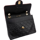 Chanel Bicolor Quilted Leather 24K Gold Single Flap Crossbody Bag