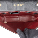 Chanel Bicolor Quilted Leather 24K Gold Single Flap Crossbody Bag