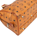 MCM Visetos Monogram Boston Handbag