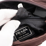 Prada Bordeaux Nylon Triangle Mini Handbag