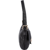 Fendi Limited Leather FF Buckle Baguette Handbag