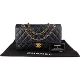 Chanel Quilted Lambskin 24K Gold Double Flap Crossbody Bag