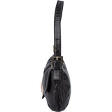 Fendi Limited Leather FF Buckle Baguette Handbag