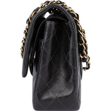Chanel Quilted Lambskin 24K Gold Double Flap Crossbody Bag
