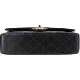 Chanel Quilted Lambskin 24K Gold Double Flap Crossbody Bag