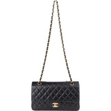 Chanel Quilted Lambskin 24K Gold Double Flap Crossbody Bag