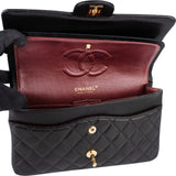 Chanel Quilted Lambskin 24K Gold Double Flap Crossbody Bag