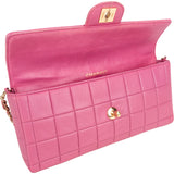 Chanel Quilted Lambskin 24K Gold Chocolate Bar Single Flap Shoulder Bag