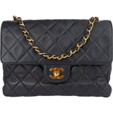 Chanel Quilted Soft Lambskin 24K Gold Single Flap Crossbody Bag