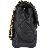 Chanel Quilted Soft Lambskin 24K Gold Single Flap Crossbody Bag