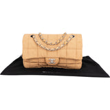 Chanel Quilted Cotton Choco Bar Single Flap Crossbody Bag