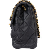 Chanel Quilted Soft Lambskin 24K Gold Single Flap Crossbody Bag