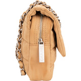 Chanel Quilted Cotton Choco Bar Single Flap Crossbody Bag