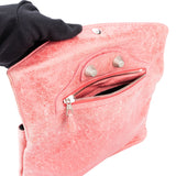 Balenciaga Pink Leather City Clutch Handbag