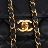 Chanel Quilted Soft Lambskin 24K Gold Single Flap Crossbody Bag