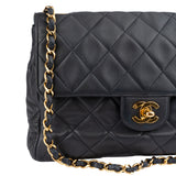 Chanel Quilted Soft Lambskin 24K Gold Single Flap Crossbody Bag