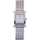 Hermès Silver Tone Heure H Mini HH1.110 Women Watch