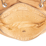 Chanel Quilted Cotton Choco Bar Single Flap Crossbody Bag