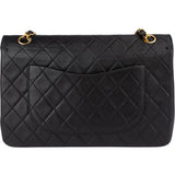 Chanel Quilted Lambskin 24K Gold Double Flap Crossbody Bag