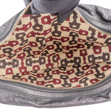 Gucci Leather GG MOnogram Bamboo Hobo Bag