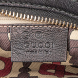 Gucci Leather GG MOnogram Bamboo Hobo Bag