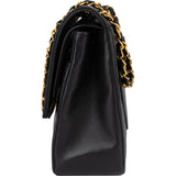 Chanel Quilted Lambskin 24K Gold Double Flap Crossbody Bag