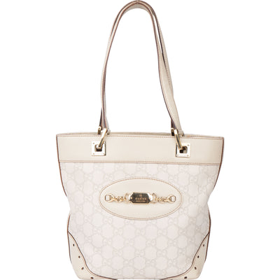Gucci GG Leather Monogram Handbag - vintageandkickz