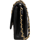 Chanel Quilted Lambskin 24K Gold Single Flap Shoulder Bag