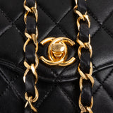 Chanel Quilted Lambskin 24K Gold Single Flap Shoulder Bag