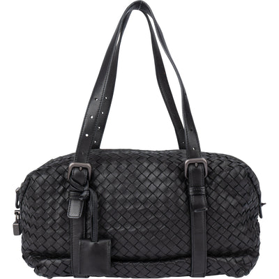 Bottega Veneta Black Intrecciato Leather - vintageandkickz