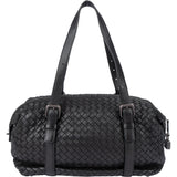 Bottega Veneta Black Intrecciato Leather