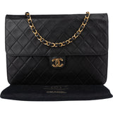 Chanel Quilted Lambskin 24K Gold Single Flap Shoulder Bag