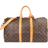Louis Vuitton Canvas Monogram Keepall 45 Bandouliere