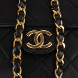 Chanel Quilted Lambskin 24K Gold Single Flap Shoulder Bag