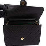 Chanel Quilted Lambskin 24K Gold Single Flap Shoulder Bag