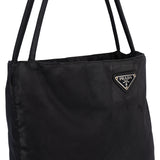 Prada Black Triangle Nylon Shoulder Bag