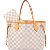 Louis Vuitton Damier Azur Monogram Neverfull PM Handbag
