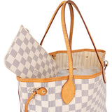 Louis Vuitton Damier Azur Monogram Neverfull PM Handbag